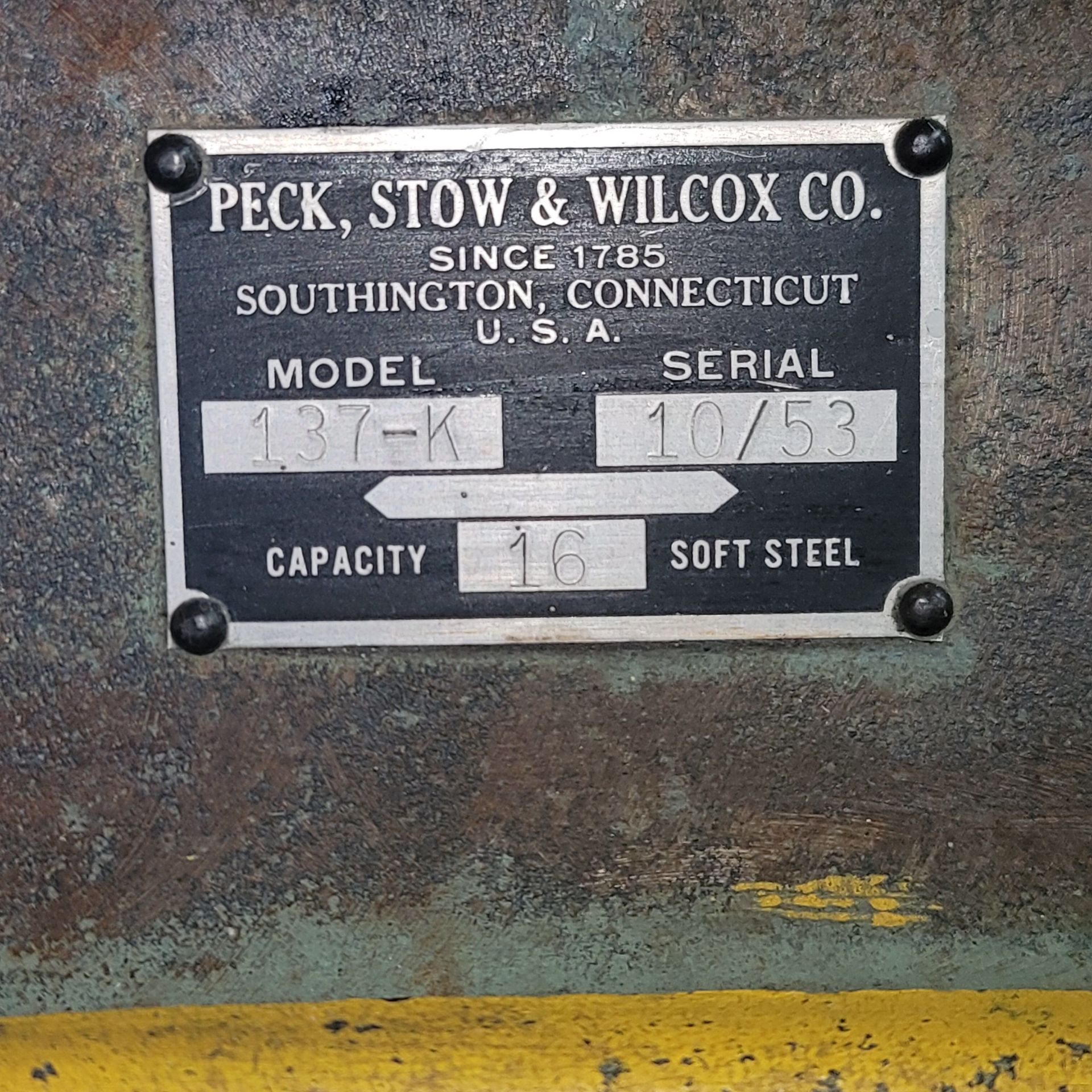 PEXTO 37" STOMP SHEAR, MODEL 137-K, 16 GA. CAPACITY, S/N 10/53 - Image 4 of 4