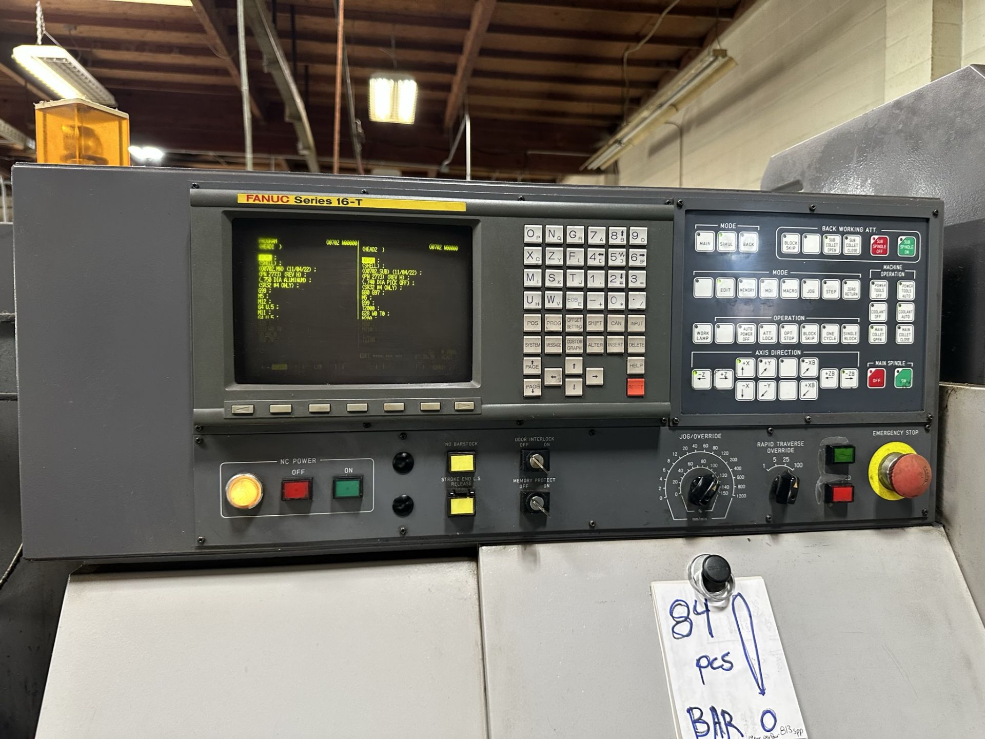 1999 STAR SR-32 SWISS LATHE, FANUC 16-T CONTROL, 32MM (1-1/4") MAIN/SUB SPINDLE, FULL C-AXIS, 7,000 - Image 6 of 23