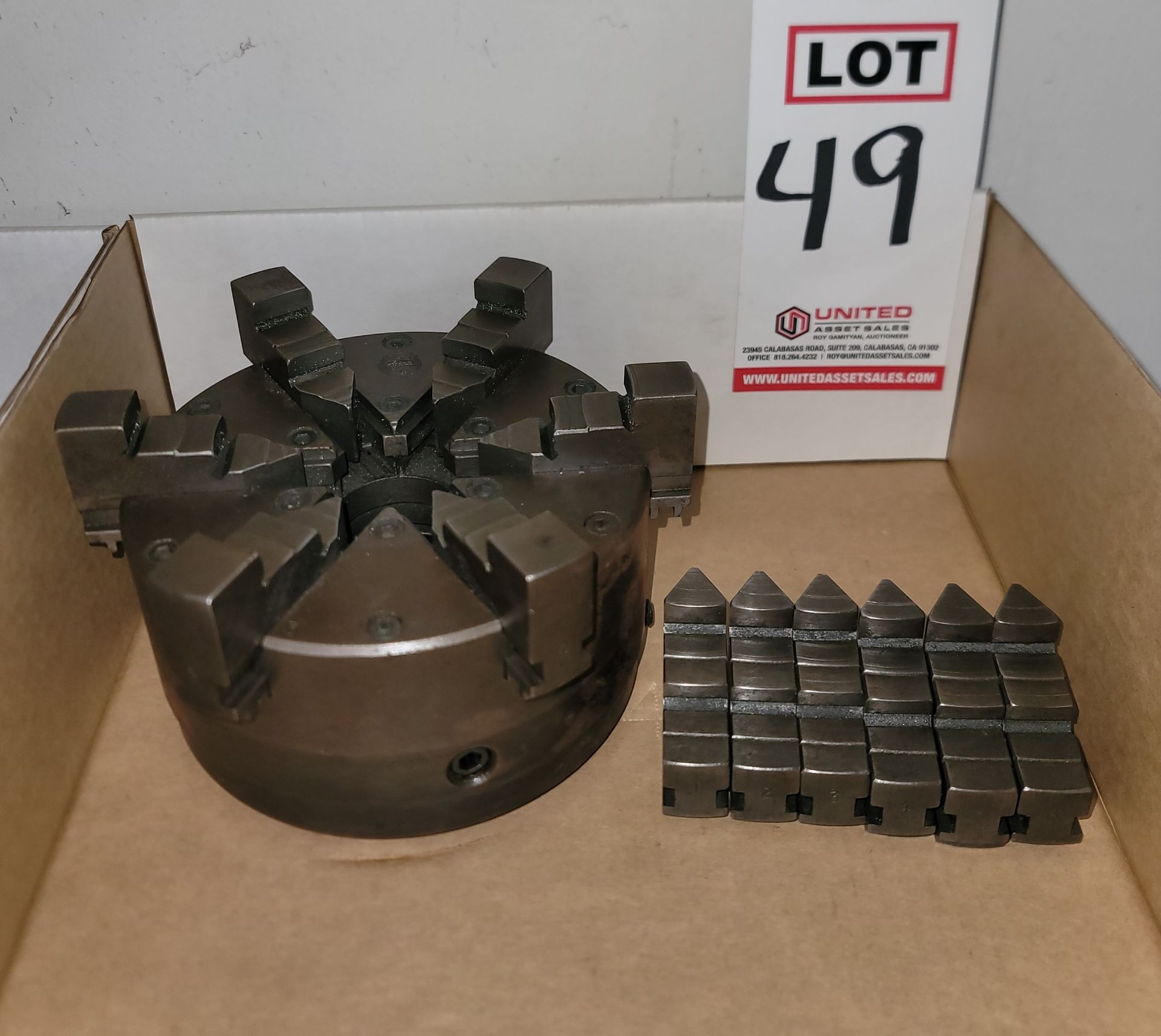 LOT - BUCK 6" 6-JAW CHUCK, W/ EXTRA MATCHED SET OF JAWS