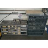LOT - BENCHTOP MULTI-DRAWER HARDWARE CABINETS, W/ CONTENTS OF FASTENERS