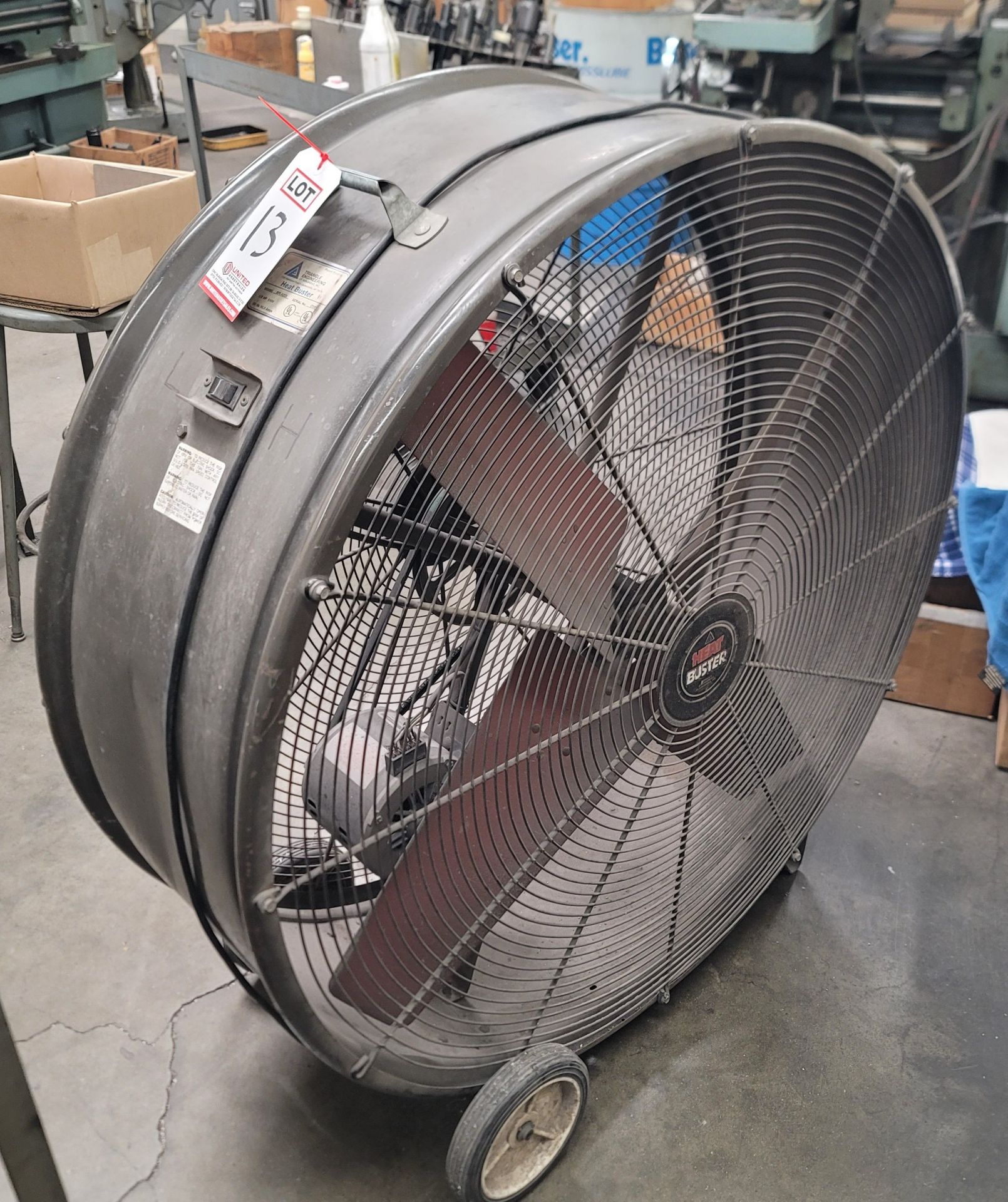 42" HEAT BUSTER DRUM FAN BY TRIANGLE ENGINEERING, MODEL SPL4223, 1/2 HP, 115 VAC, S/N C00 - Image 2 of 3