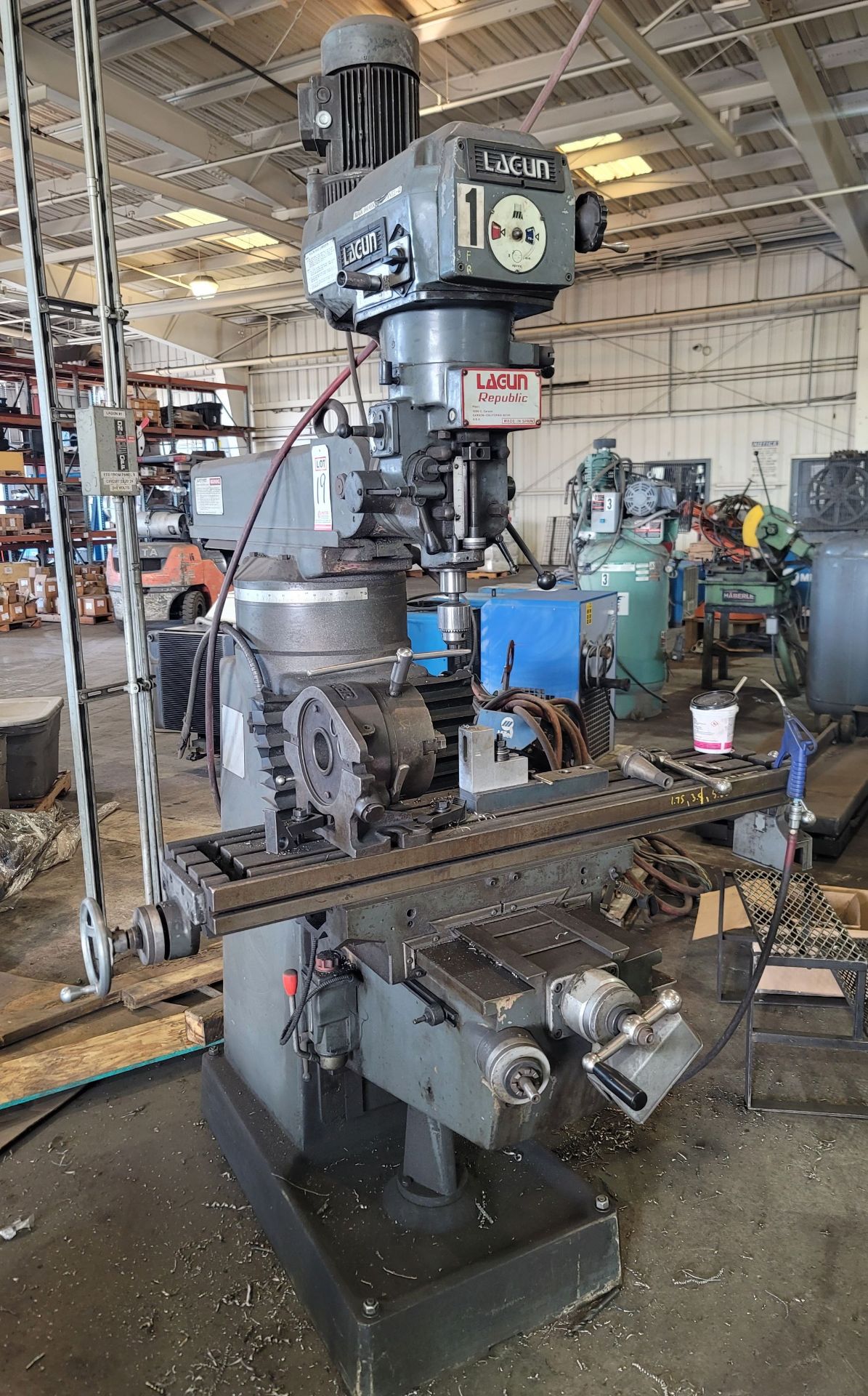 LAGUN VERTICAL MILL, MODEL FTV-2, 10" X 50" TABLE, CHUCK NOT INCLUDED - Image 2 of 5