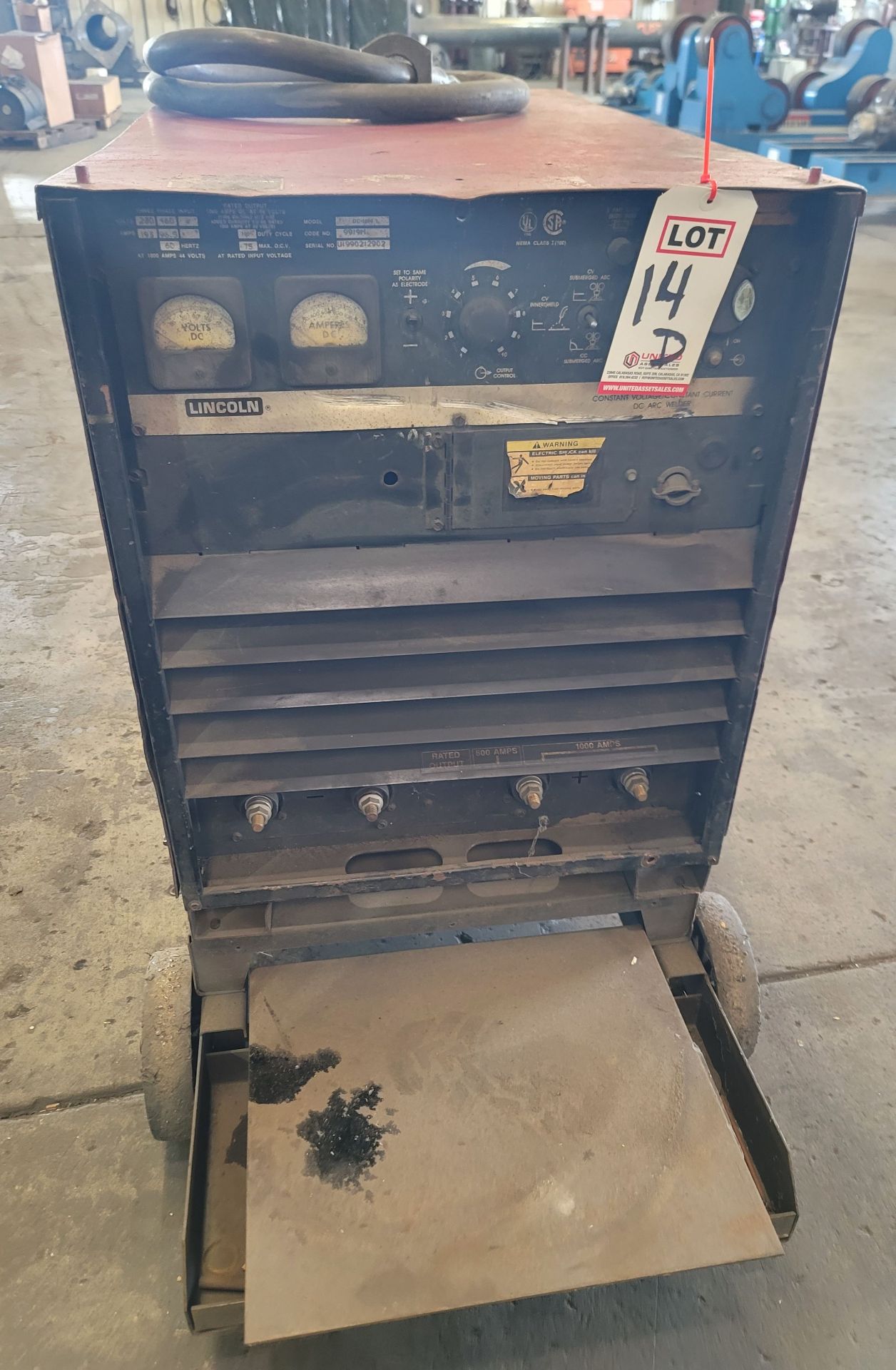 LINCOLN ELECTRIC DC-1000 MULTI-PROCESS WELDING POWER SOURCE, CODE: 9919M, S/N U1990212902 - Image 3 of 3