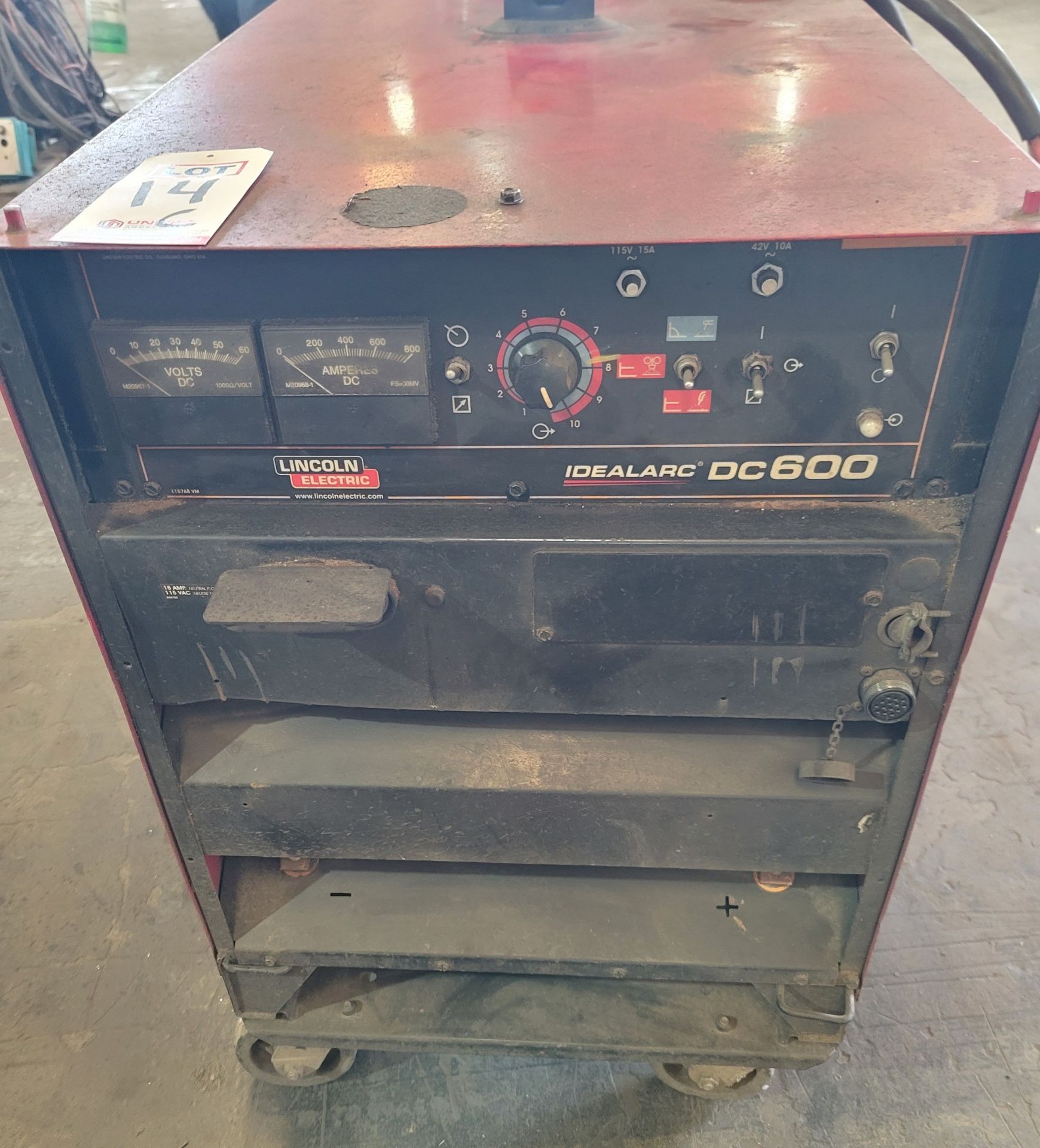 LINCOLN ELECTRIC IDEALARC DC-600 MULTI-PROCESS WELDING POWER SOURCE, CODE: 11537, S/N U1150301906 - Image 3 of 3
