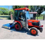 KUBOTA B2410 4WD COMPACT TRACTOR C/W FLEMMING TOPPER & FRONT WEIGHTS