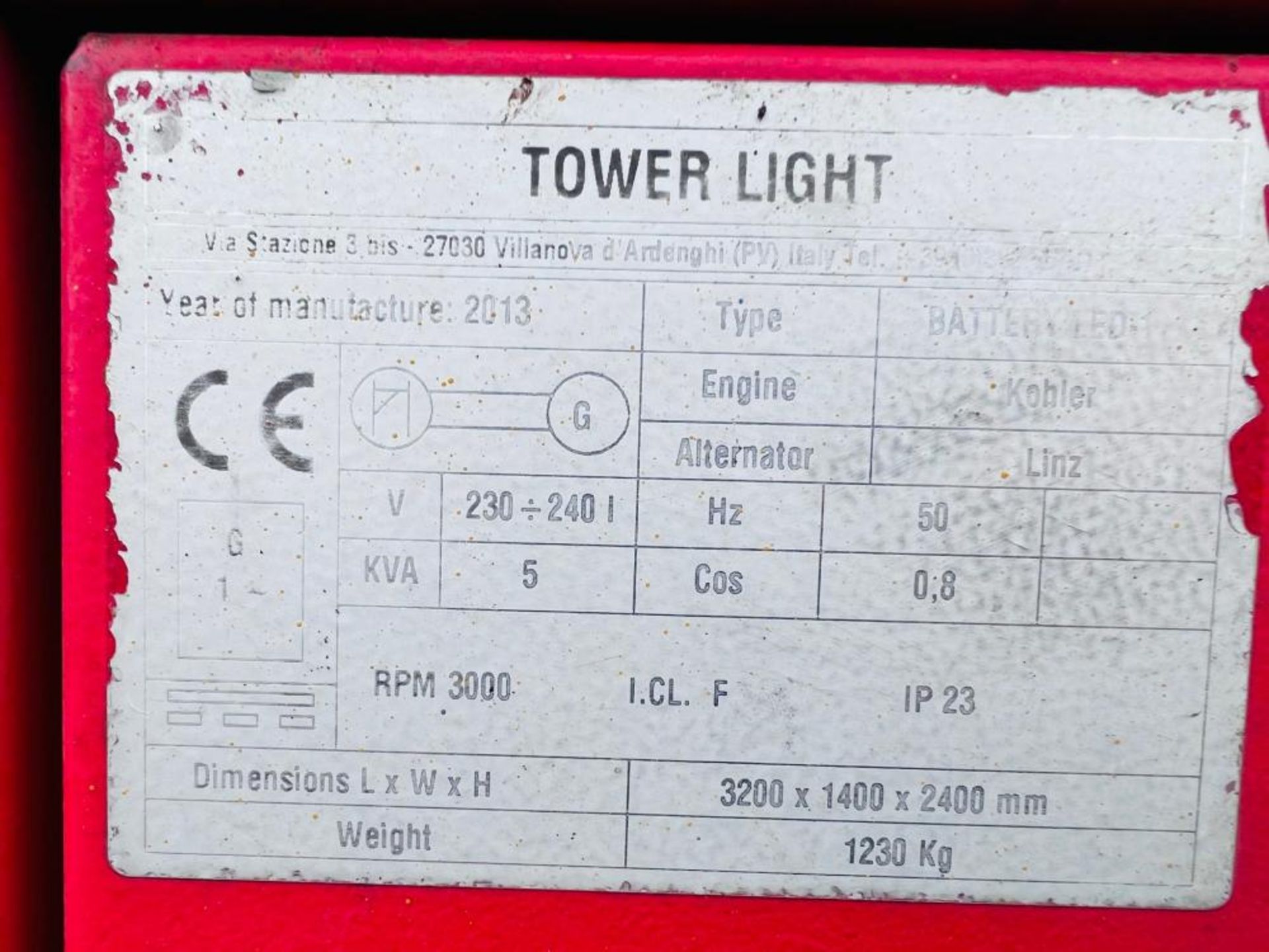 VT1 TOWABLE LIGHTING TOWER * YEAR 2013 * C/W LED LIGHTS - Image 8 of 10