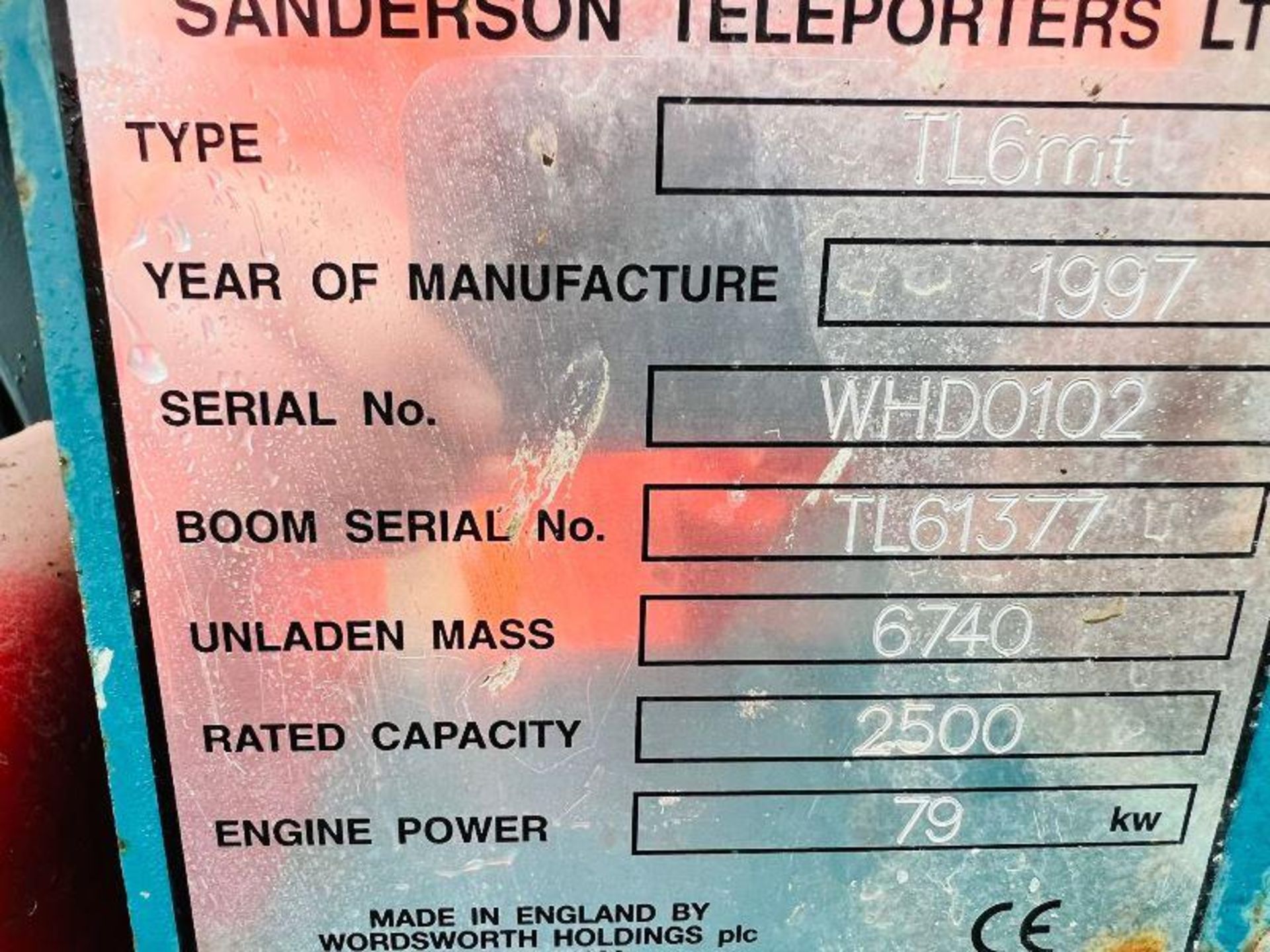 SANDERSON TL6MT 4WD TELEHANDLER *ONLY 2515 HOURS* C/W BUCKET - Image 11 of 11