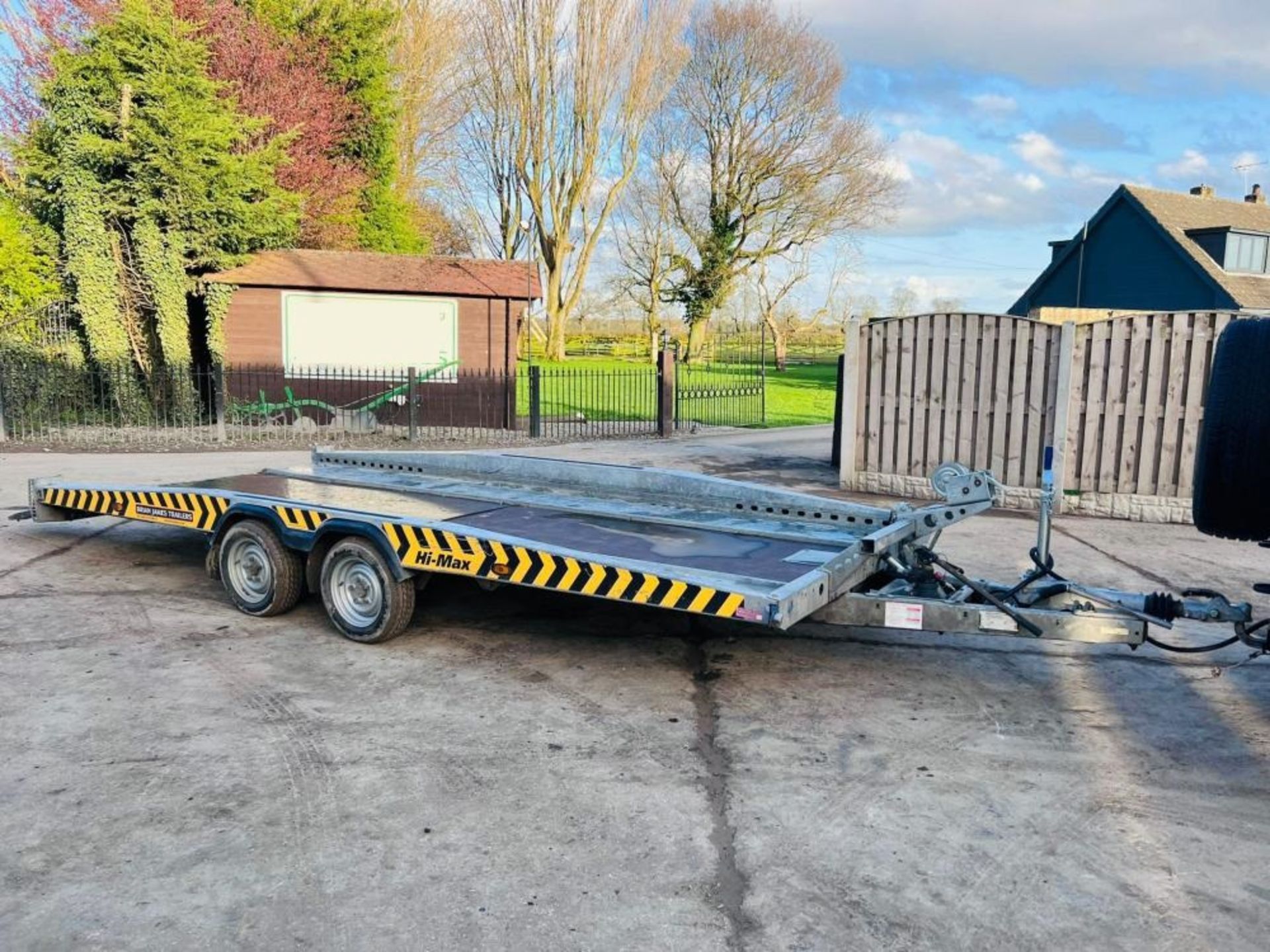 BRIAN JAMES T-02-T HIGH MAX TWIN AXLE TILTING CAR TRAILER * YEAR 2020 *.