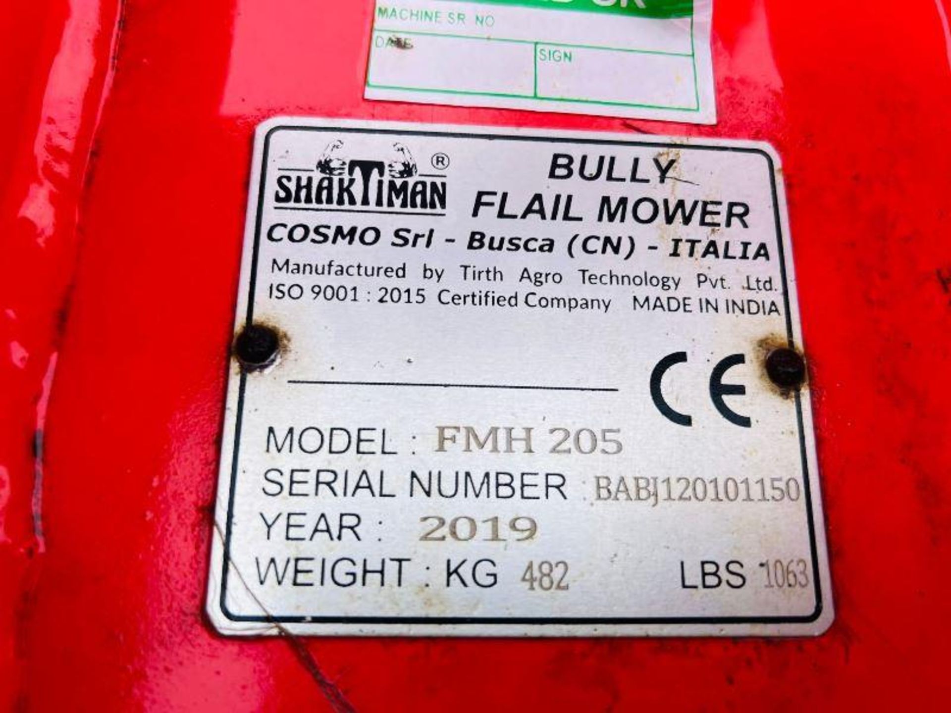 BULLY FMH205 FLAIL MOWER * YEAR 2019 * - Image 2 of 10