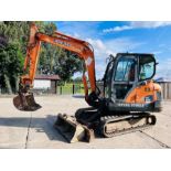 DOOSAN DX55 TRACKED EXCAVATOR *YEAR 2008* C/W RUBBER TRACKS & 2 X BUCKETS