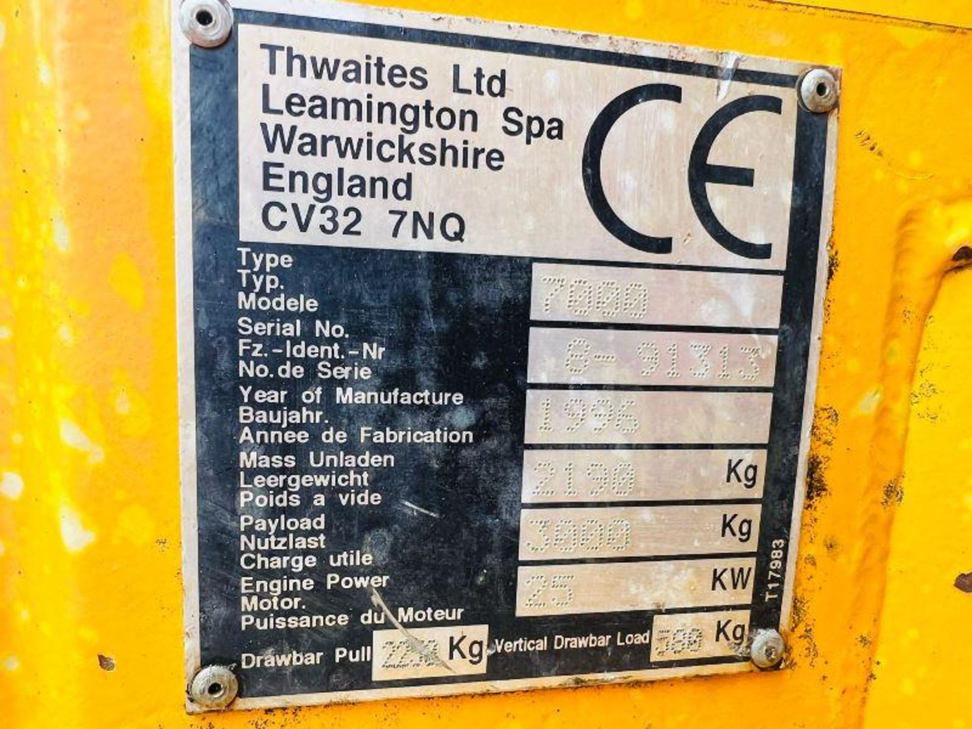 THWAITES ALLDRIVE 7000 4WD DUMPER C/W ROLE BAR - Bild 9 aus 10