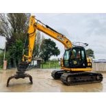 JCB JZ140 TRACKED EXCAVATOR *ZERO SWING* C/W QUICK HITCH & ROTATING SELECTOR GRAB.