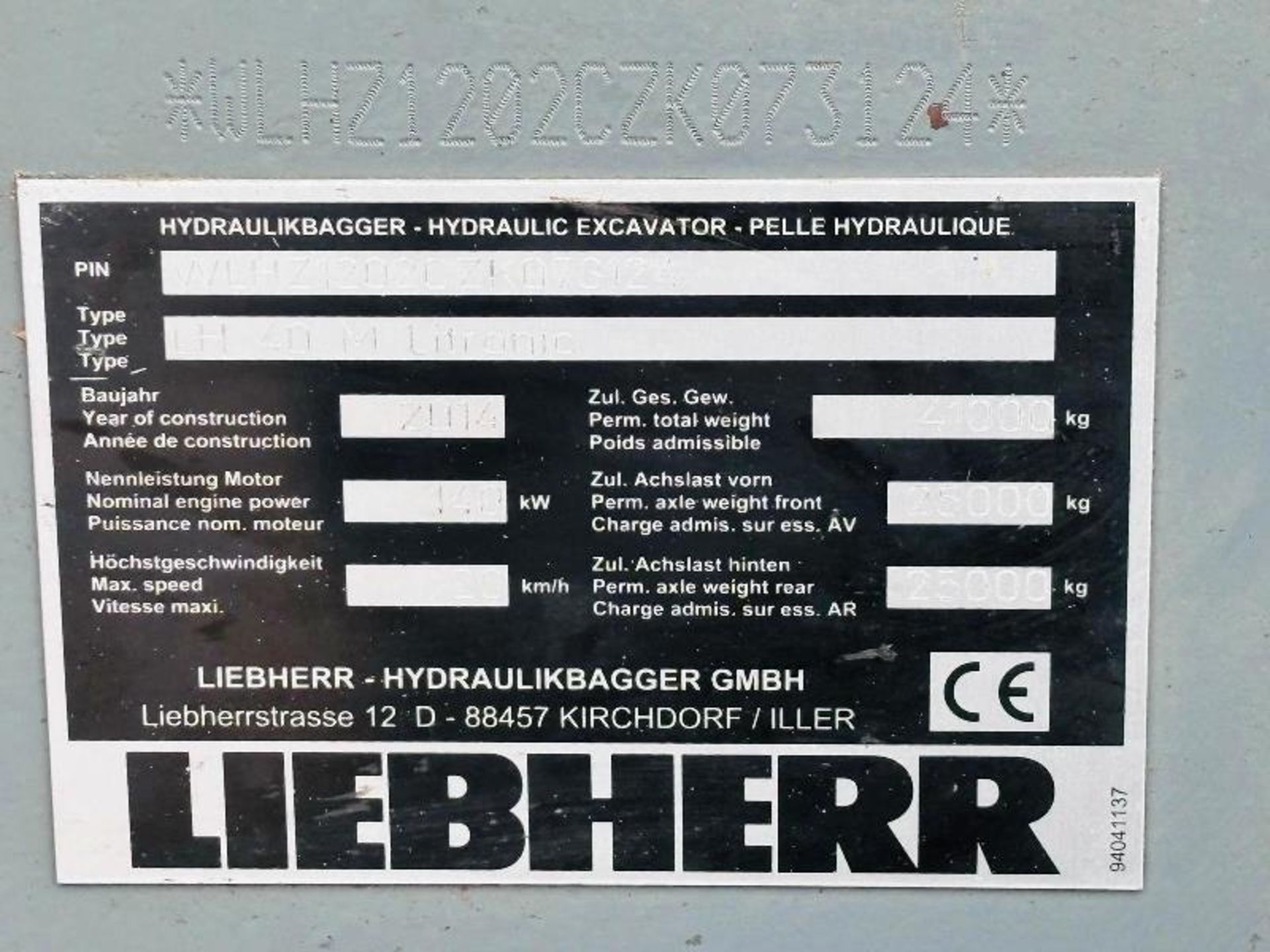 LIEBHERR LH40M LITRONIC HIGH RISE CABIN SCRAP HANDLER *YEAR 2014* - Image 7 of 19