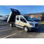 2018 18 FORD TRANSIT CREW CAB TIPPER - 77K MILES - EURO 6 - 7 SEATS