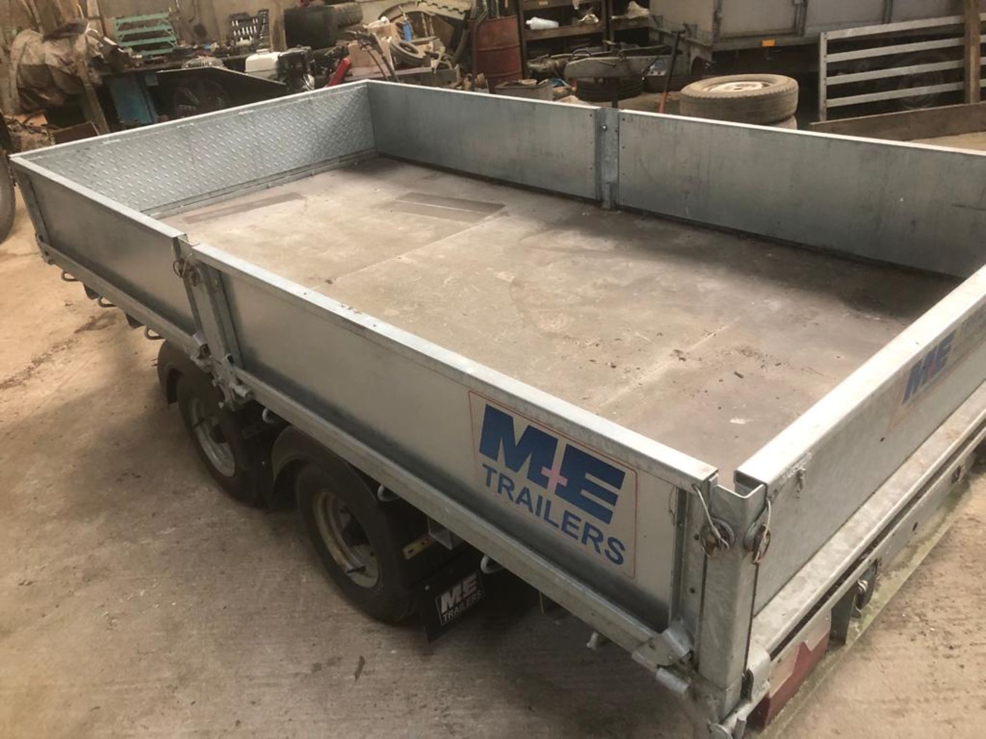 M+E MEREDITH AND EYRE FLATBED/DROPSIDE TRAILER. - Image 3 of 12