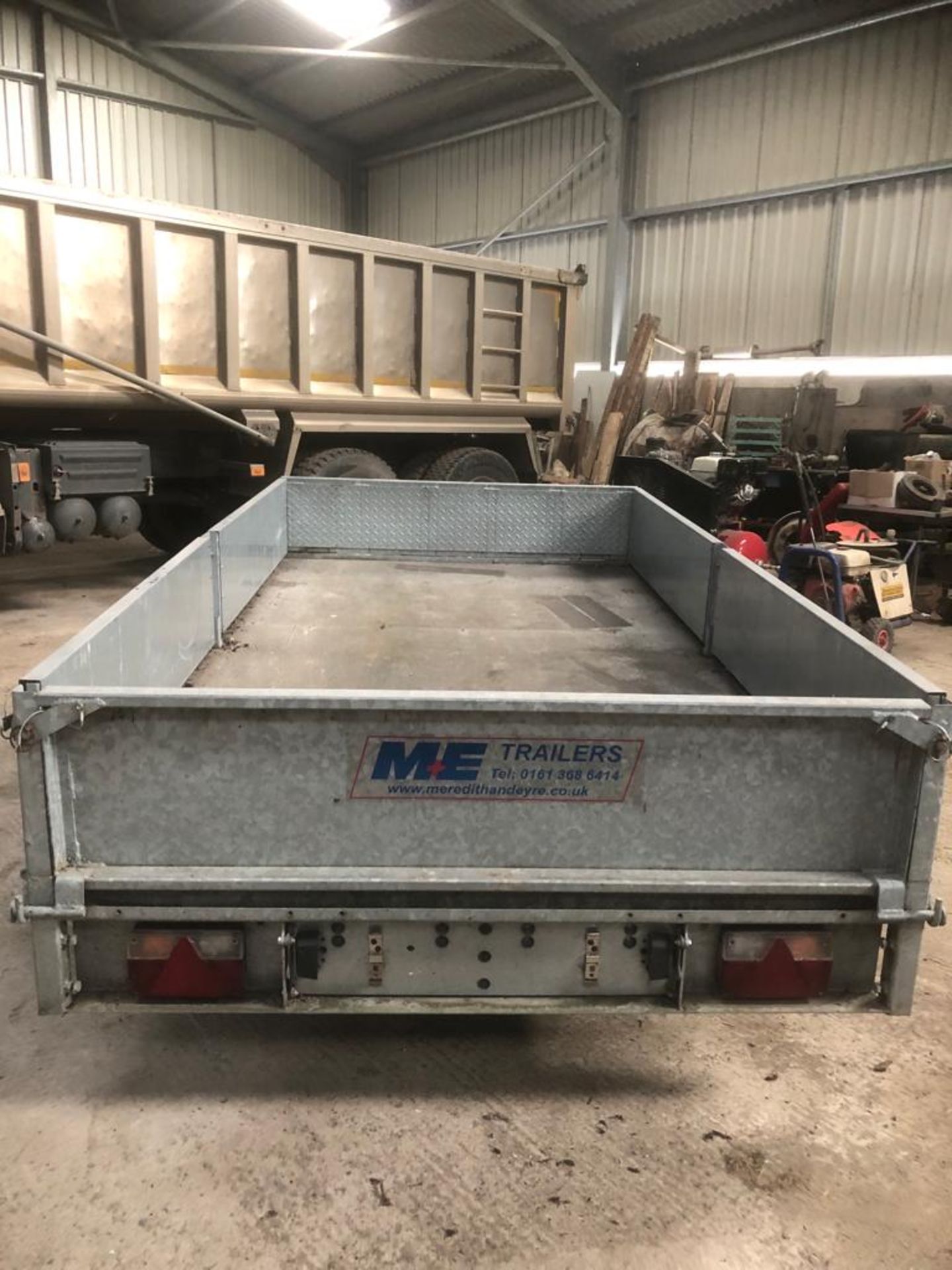 M+E MEREDITH AND EYRE FLATBED/DROPSIDE TRAILER. - Image 11 of 12
