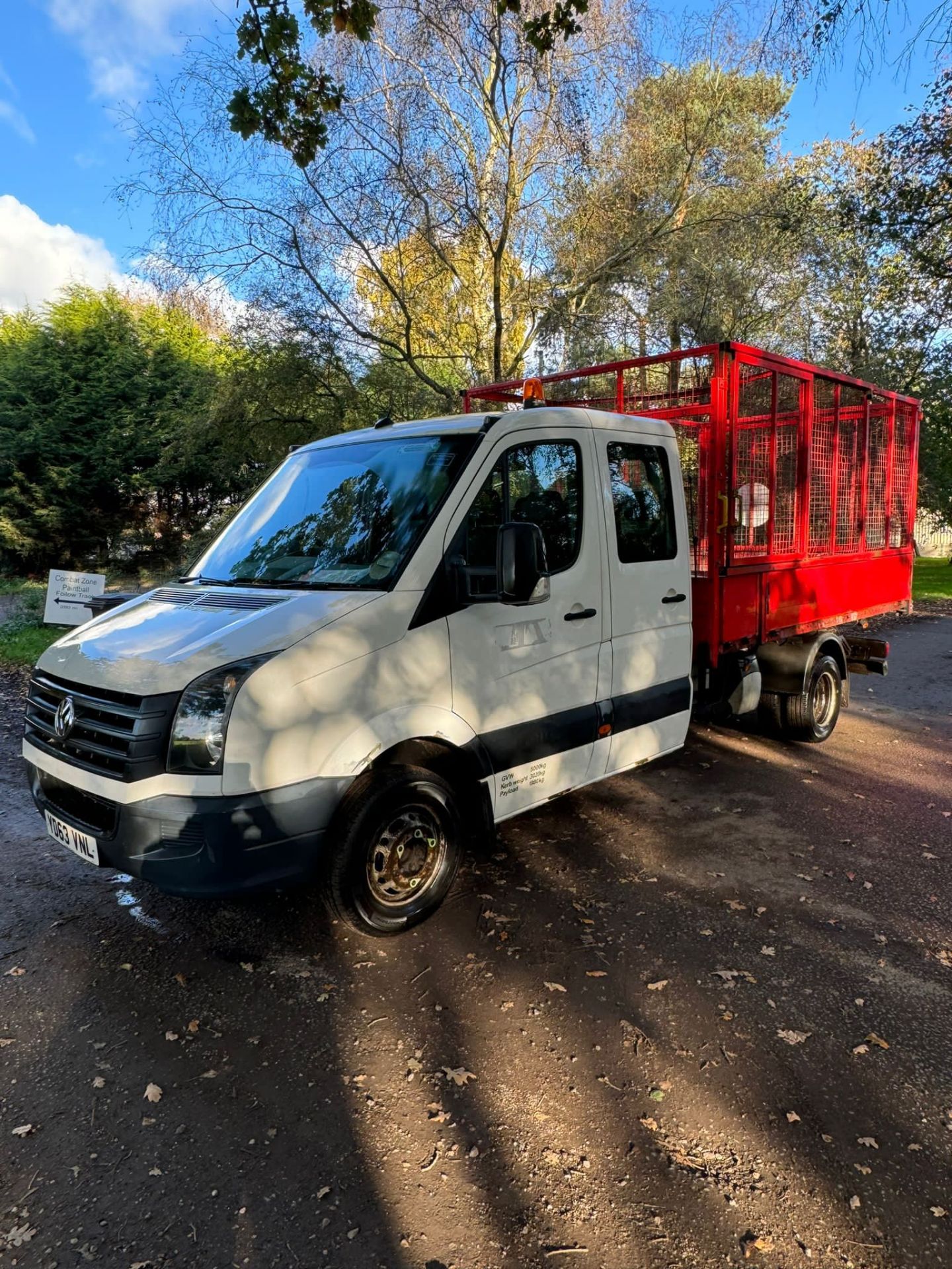 2014 63 VOLKSWAGEN CRAFTER CR50 CAGED TIPPER - 71K MILES - EX COUNCIL FROM NEW - 5 TON GROSS - Image 6 of 10