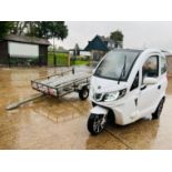 YINJIAN BATTERY POWERED TRICYCLE *YEAR 2021, ROAD REGISTERED* C/W TRAILER