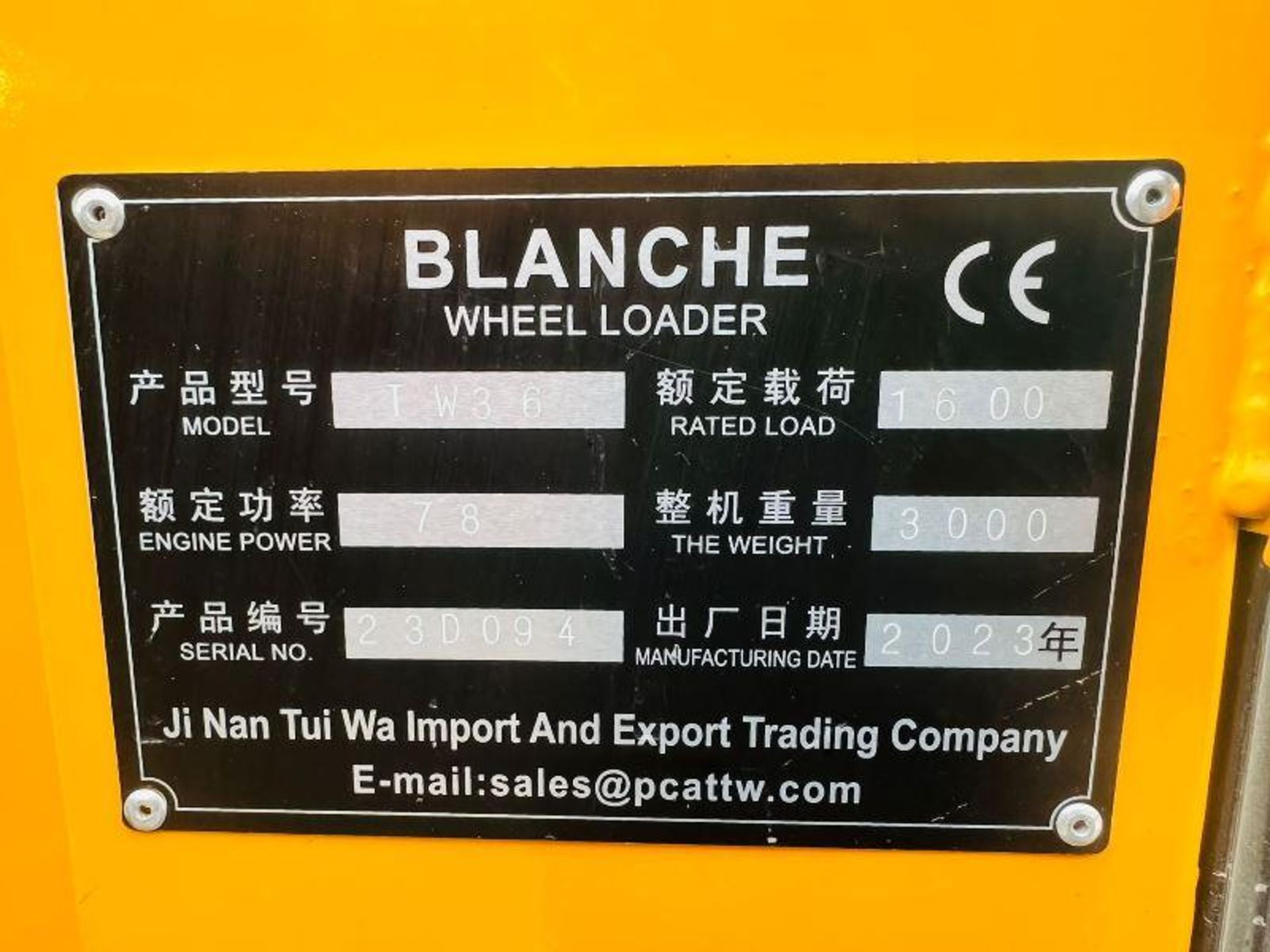 BRAND NEW BLANCHE TW36 4WD LOADING SHOVEL *YEAR 2023* - Image 14 of 19