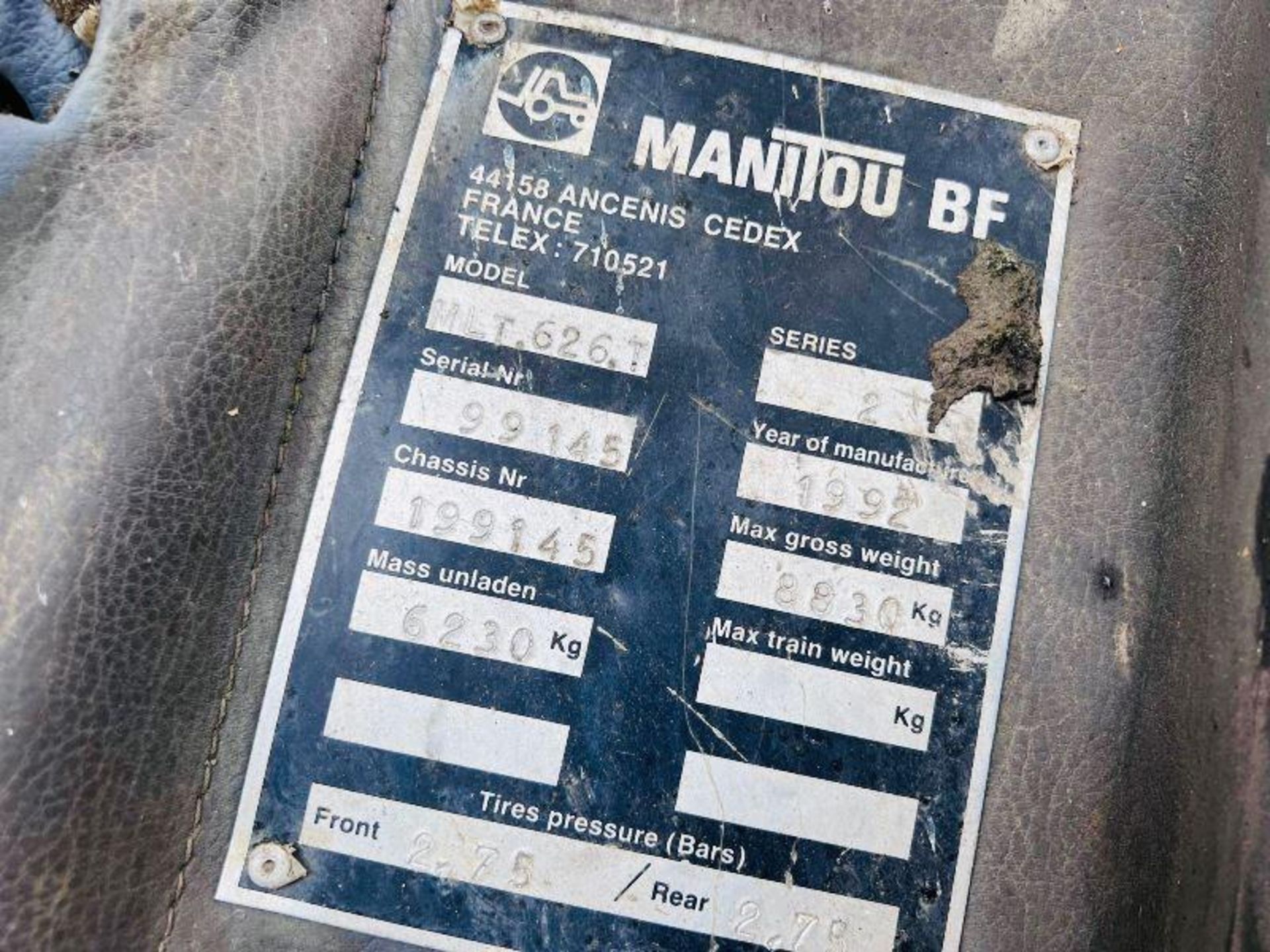 MANITOU MLT626 4WD TELEHANDLER C/W PALLET TINES - Image 4 of 17