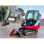 TAKEUCHI TB228 TRACKED EXCAVATOR *YEAR 2014* C/W QUICK HITCH & 2 X BUCKET 