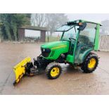 JOHN DEERE 2320 HST 4WD TRACTOR C/W FRONT LINKAGE & SNOW PLOW 