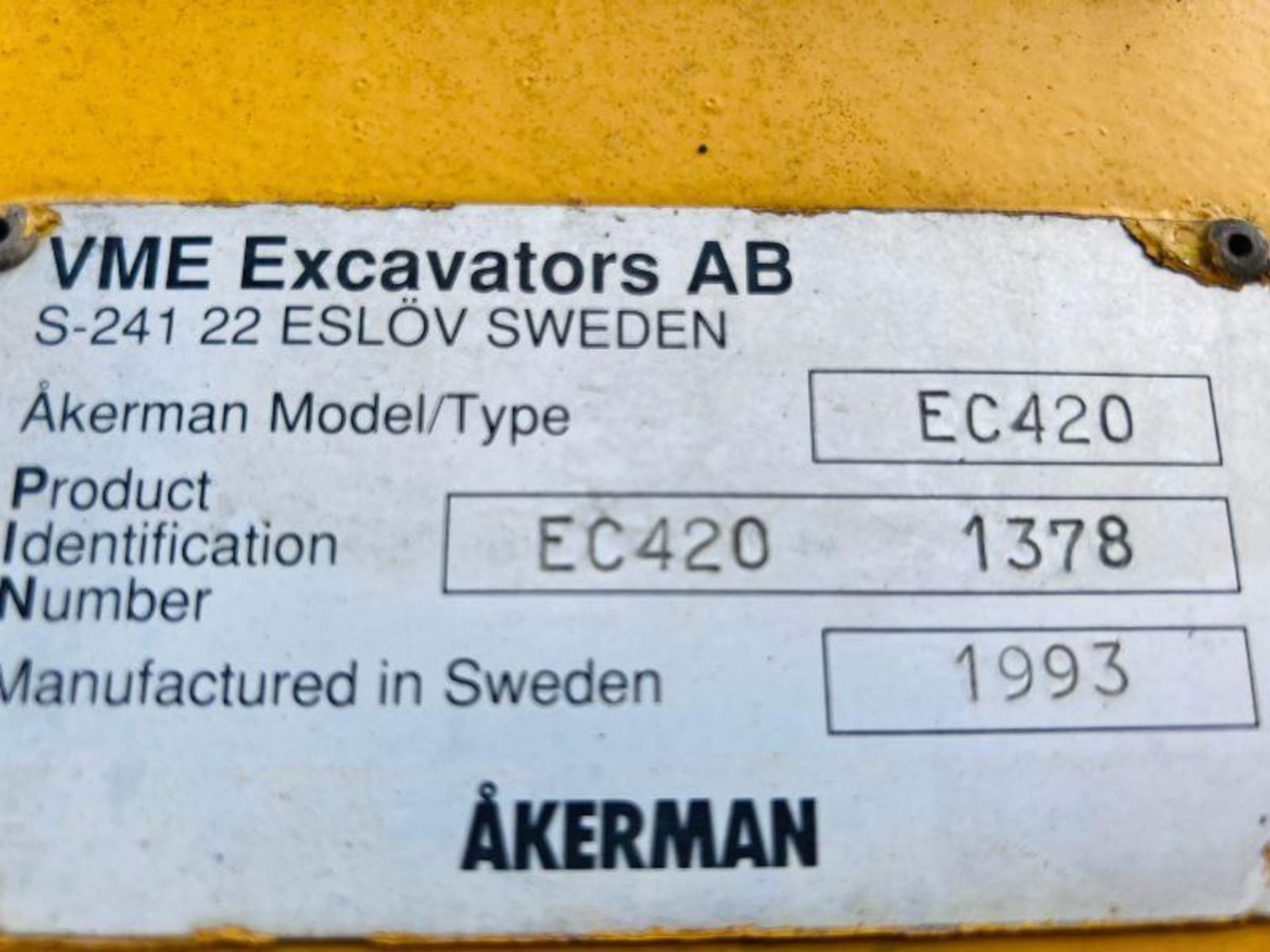 AKERMAN EC420 TRACKED EXCAVATOR C/W DOUBLE LOCKING QUICK HITCH - Image 12 of 18