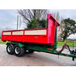 TWIN AXLE DRAW BAR HOOK LOADER ROLE ON, ROLE OFF TRAILER & SKIP