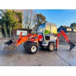 KUBOTA R410 4WD PIVOT STEER BACKHOE DIGGER C/W THREE IN ONE BUCKET