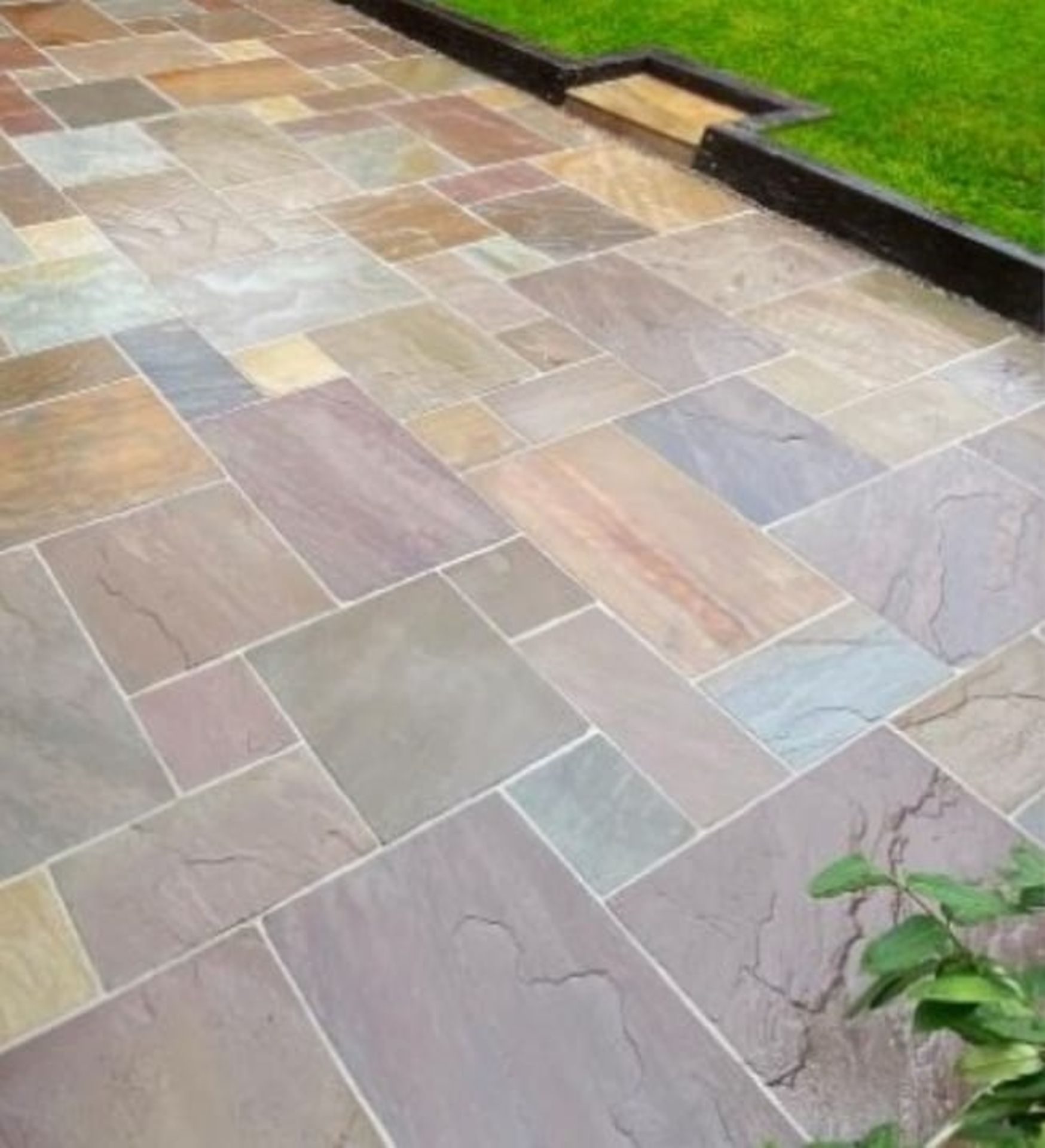 21.10SQM INDIAN STONE PATIO PACK - RAJ GREY BLEND