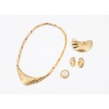 Modeschmuck-Set Collier, Ring, Brosche und Ohrstecker