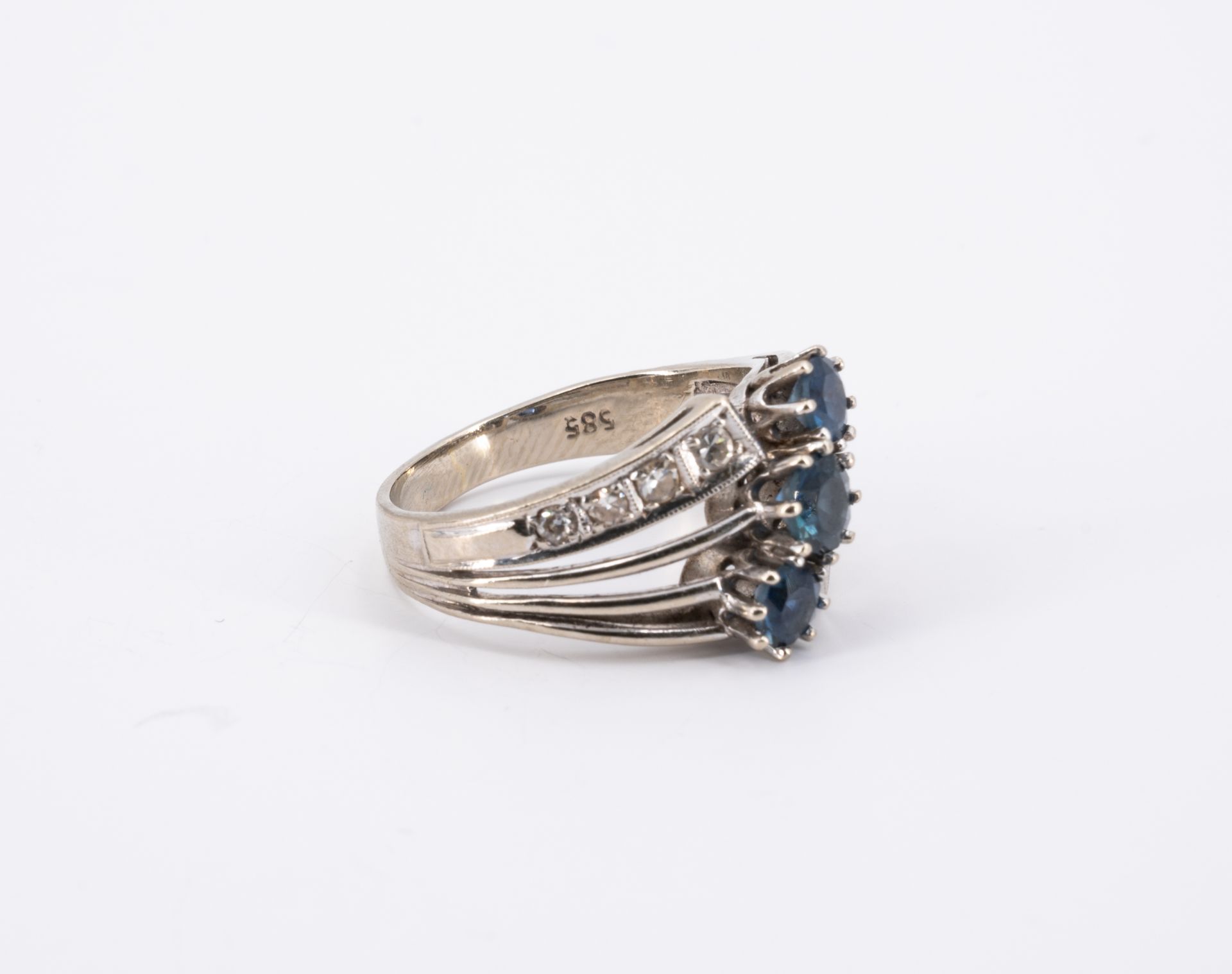 Farbstein-Diamant-Ring - Image 4 of 4