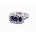 Saphir-Diamant-Ring