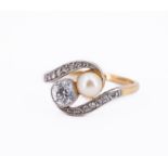 Diamant-Perl-Ring
