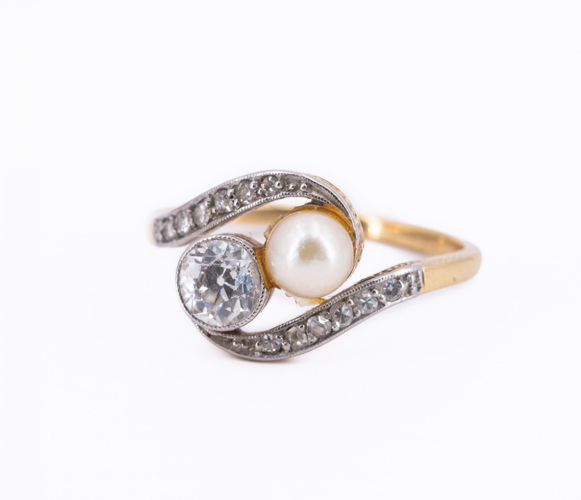 Diamant-Perl-Ring