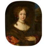 Niederländische Schule: Porträt einer Dame mit Perlschmuck