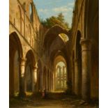 Joseph Maswiens: Im Inneren der Ruine einer gotischen Kirche
