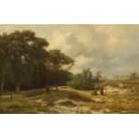 Jan Willem van Borselen: Weite Landschaft mit Bauern