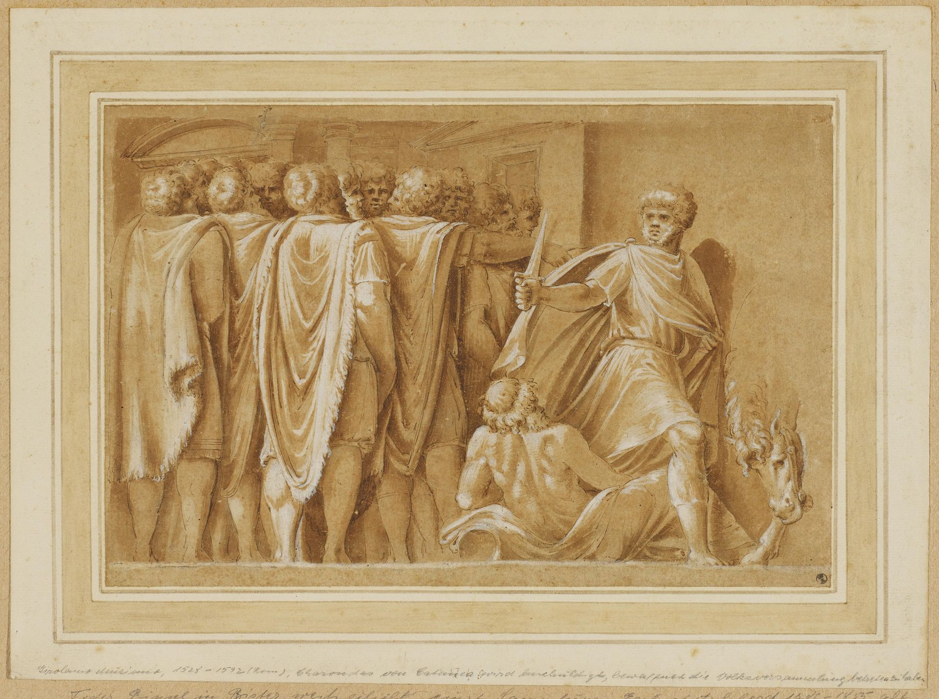 Italienische Schule: Brutus plant die Ermordung Julius Caesars - Image 2 of 4