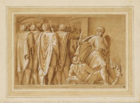 Italienische Schule: Brutus plant die Ermordung Julius Caesars
