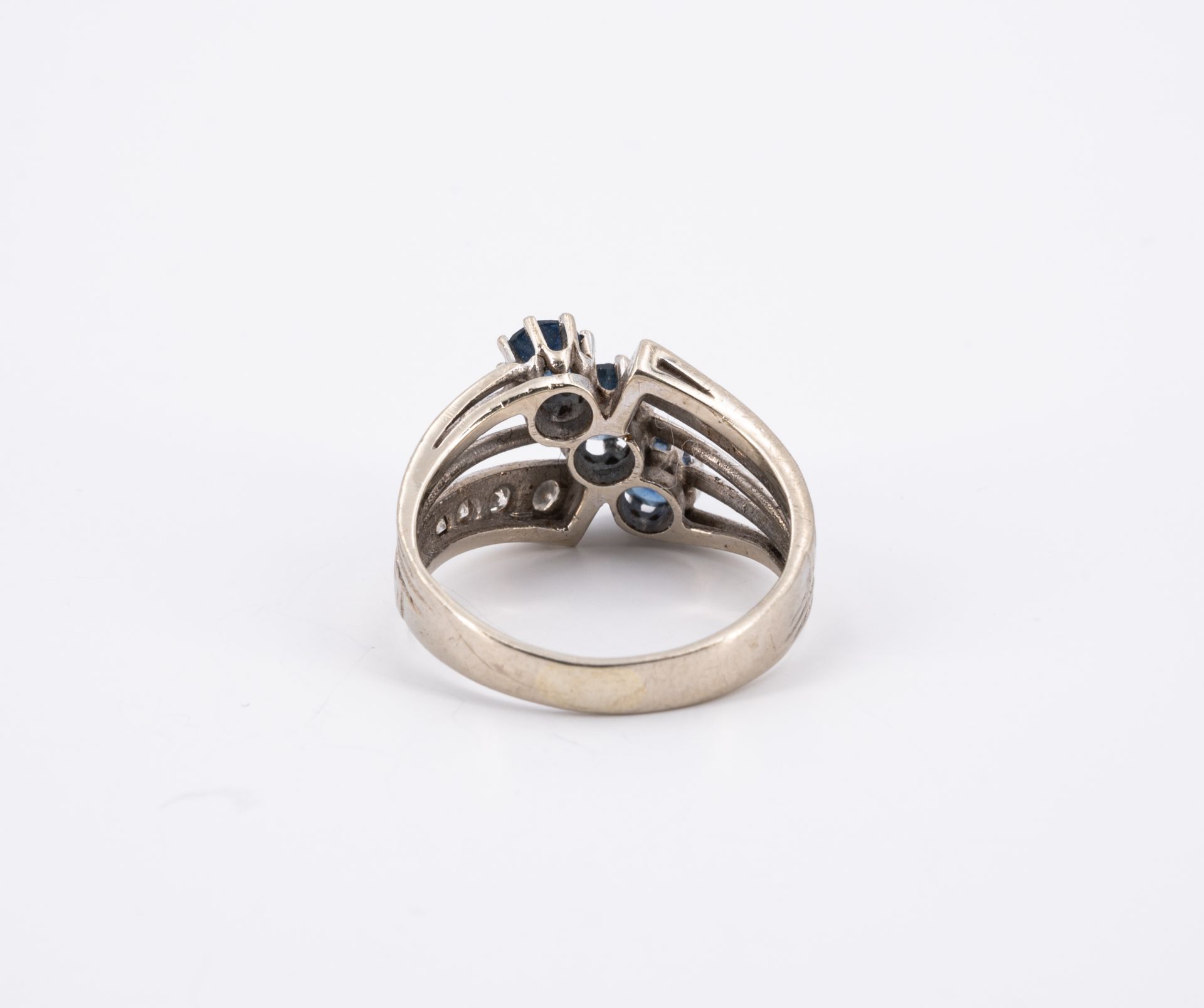 Farbstein-Diamant-Ring - Image 3 of 4