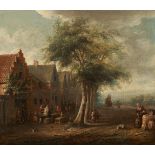 Cornelis van Essen: Straßenschänke in einem holländischen Dorf