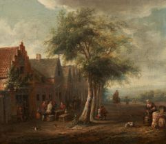 Cornelis van Essen: Straßenschänke in einem holländischen Dorf