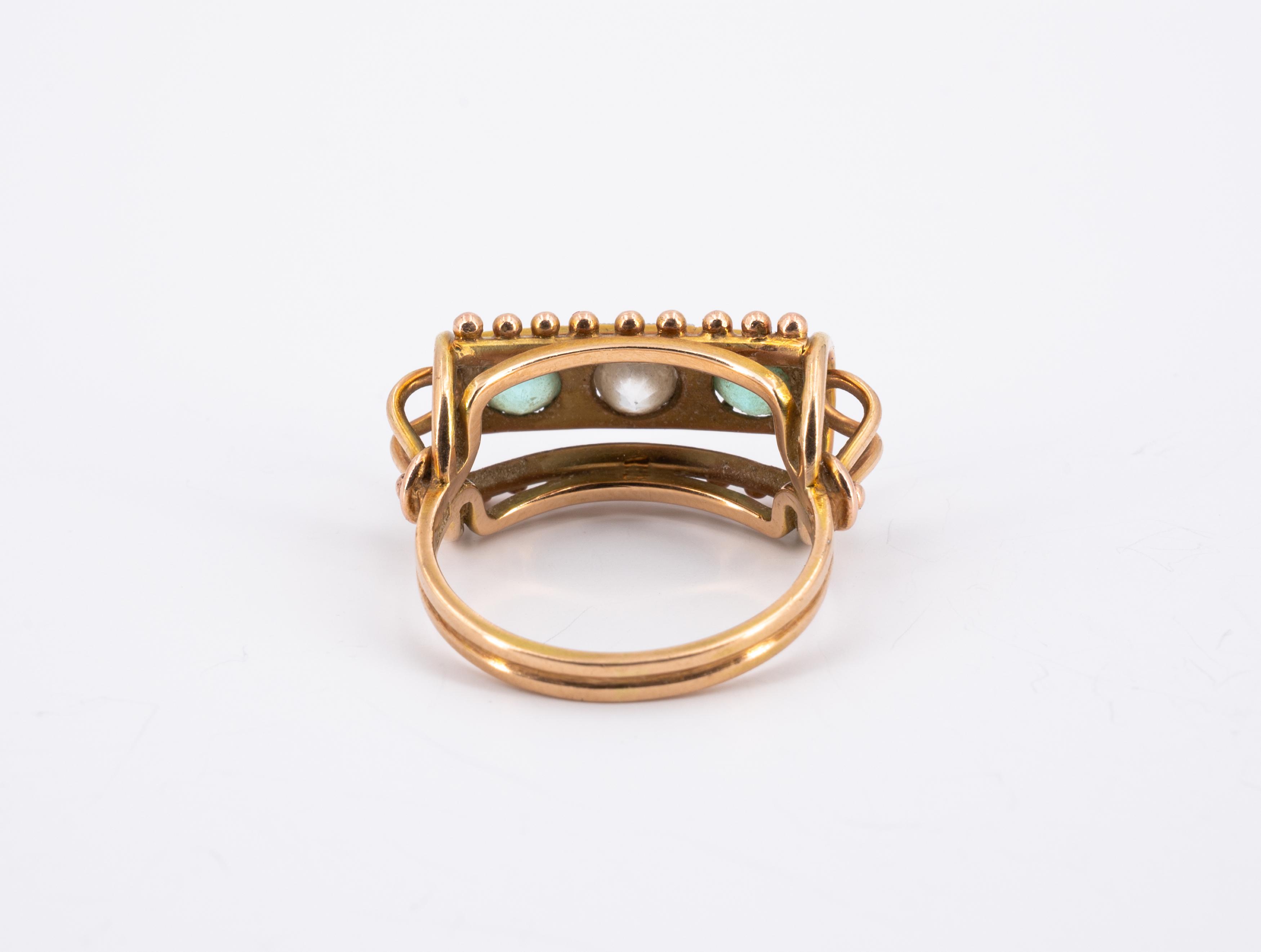 Farbstein-Diamant-Ring - Image 3 of 4