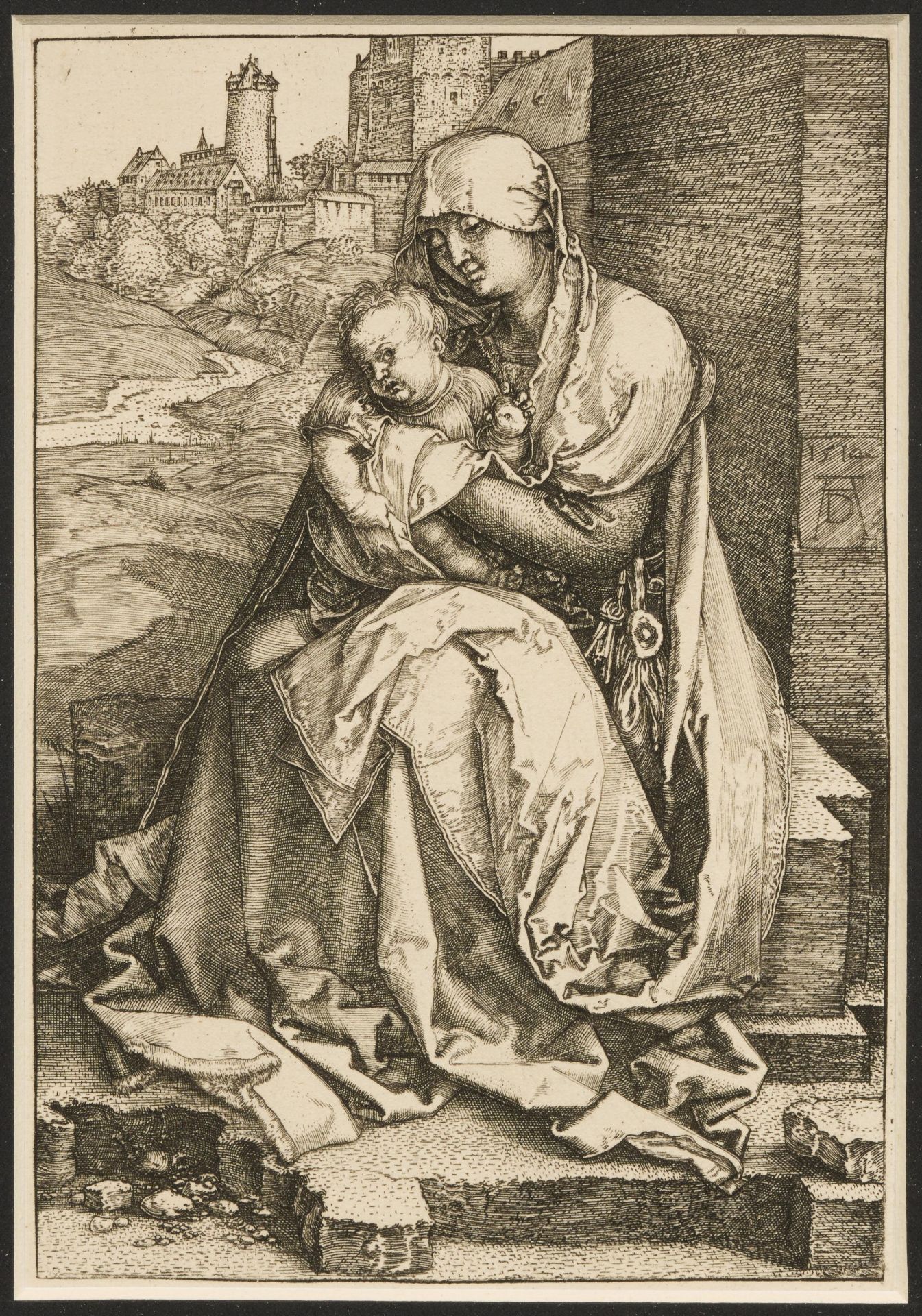 Albrecht Dürer - nach: Maria mit dem Kind an der Mauer