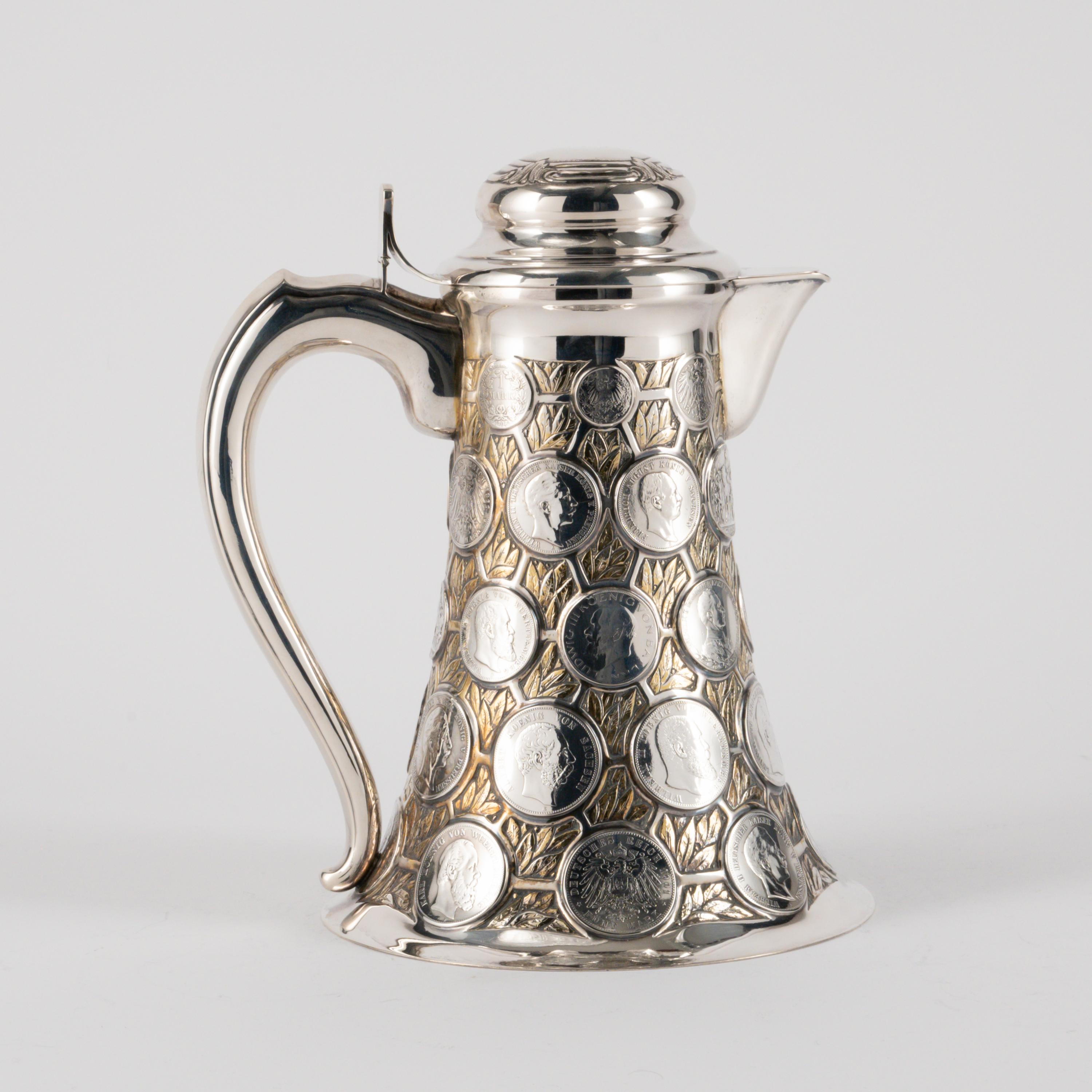 Magnificent Coin Tankard with Laurel Decor - Image 3 of 7