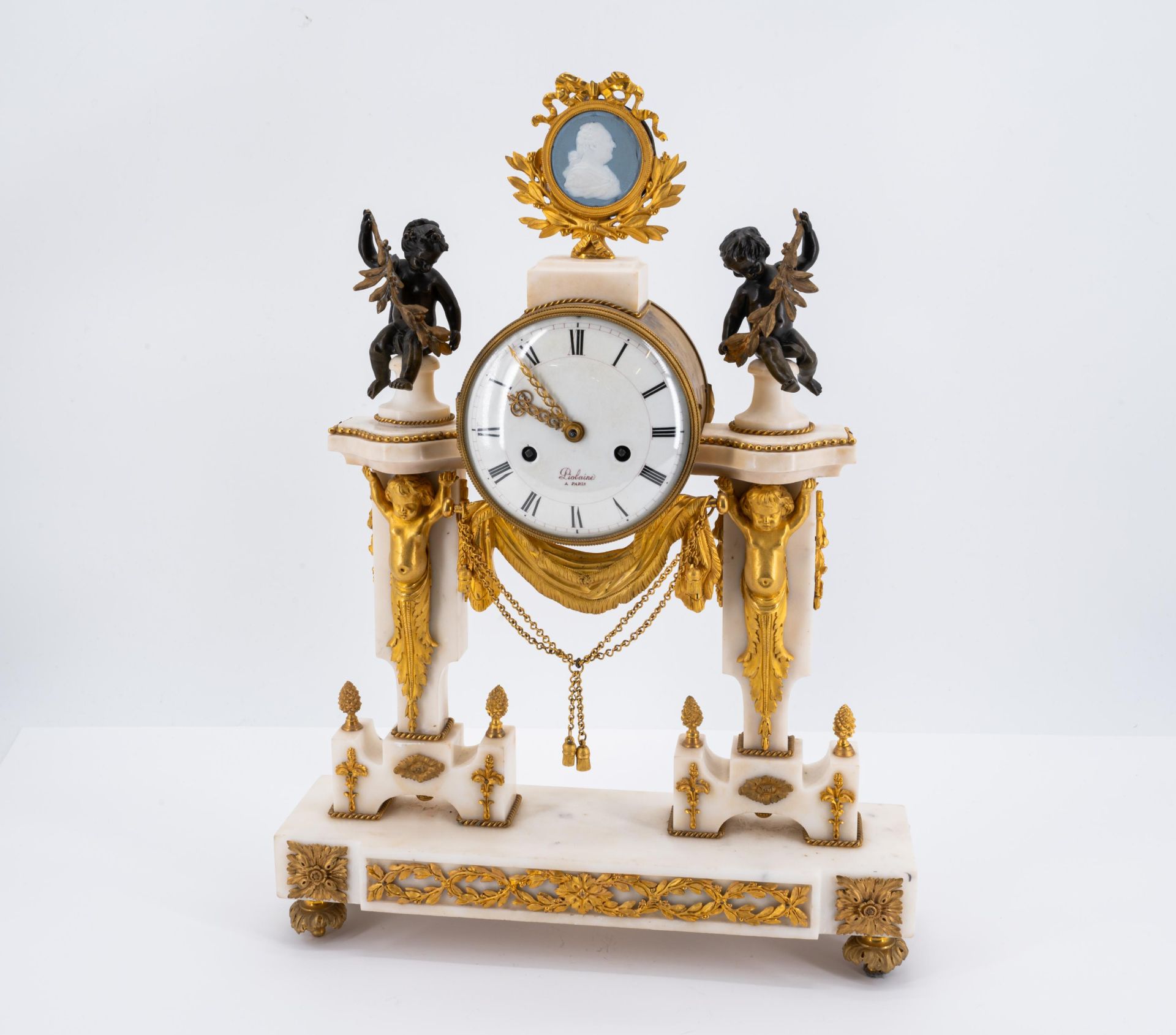 Portal pendulum clock Louis XVI
