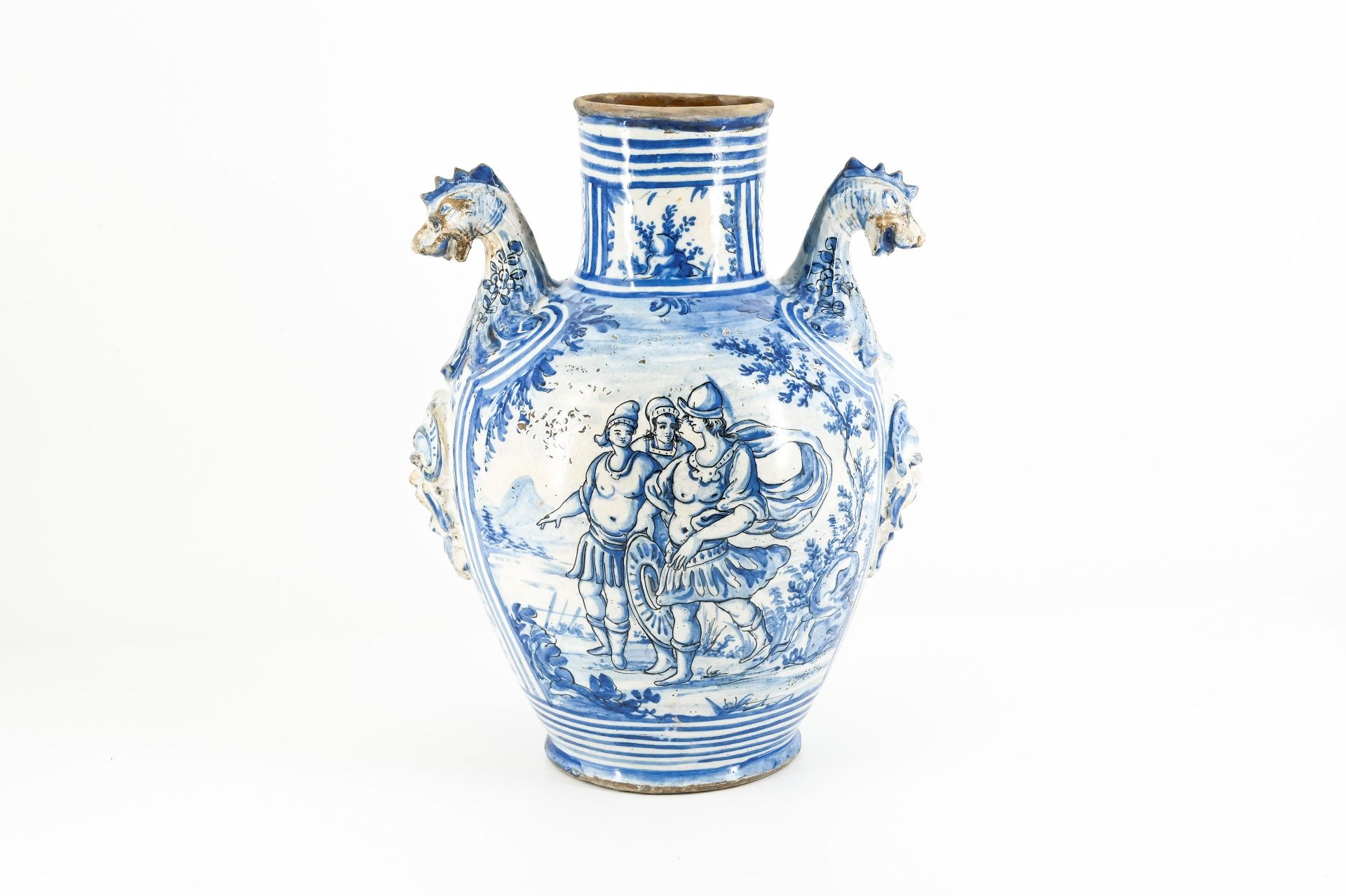 Paar große Vasen mit figürlichen Handhaben - Bild 4 aus 13