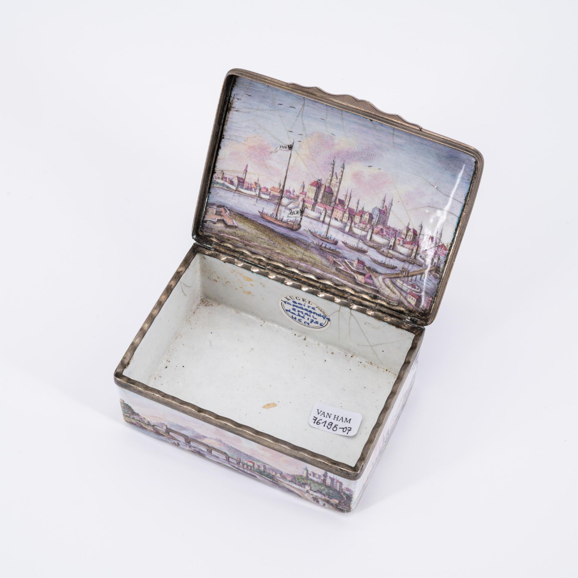 Snuff box with landscape views of Albertine Saxony - Image 7 of 7