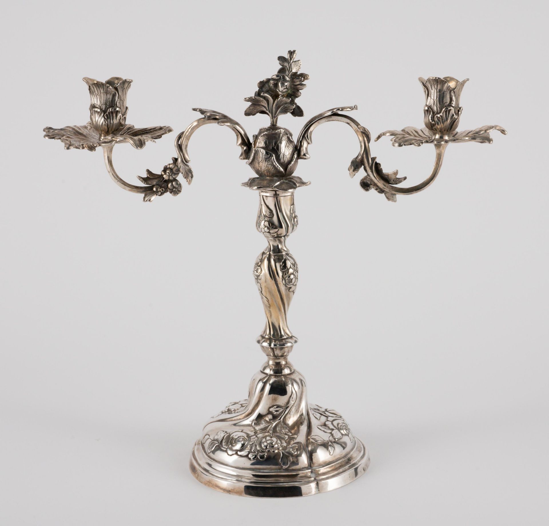 Two-flame Rococo Girandole - Image 3 of 6